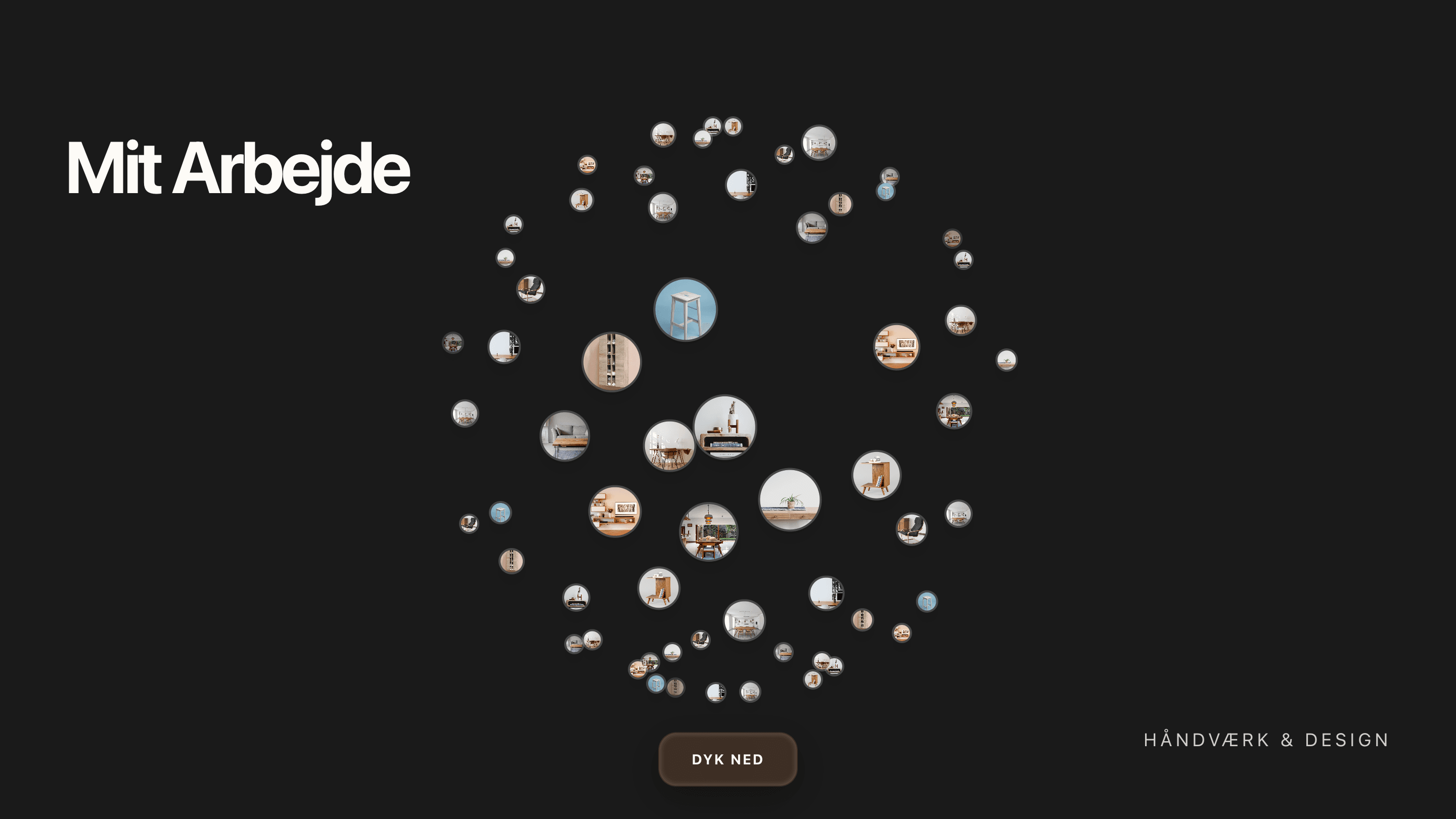 Interactive 3D portfolio sphere